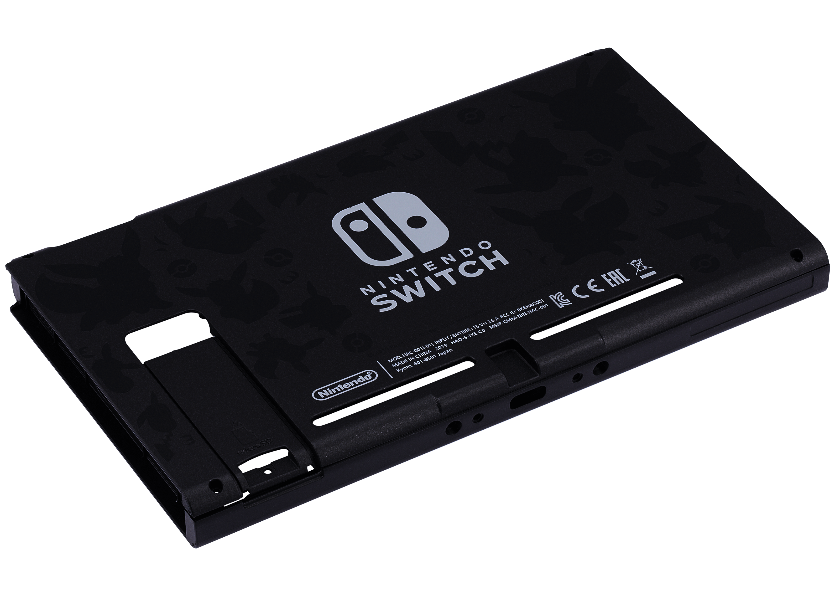 NINTENDO SWITCH

MODEL: HAC-001

MADE IN JAPAN

INPUT: 100-240V~50/60Hz 1.5A

MODEL: HAC-001

MADE IN JAPAN

CE

FCC

NINTENDO