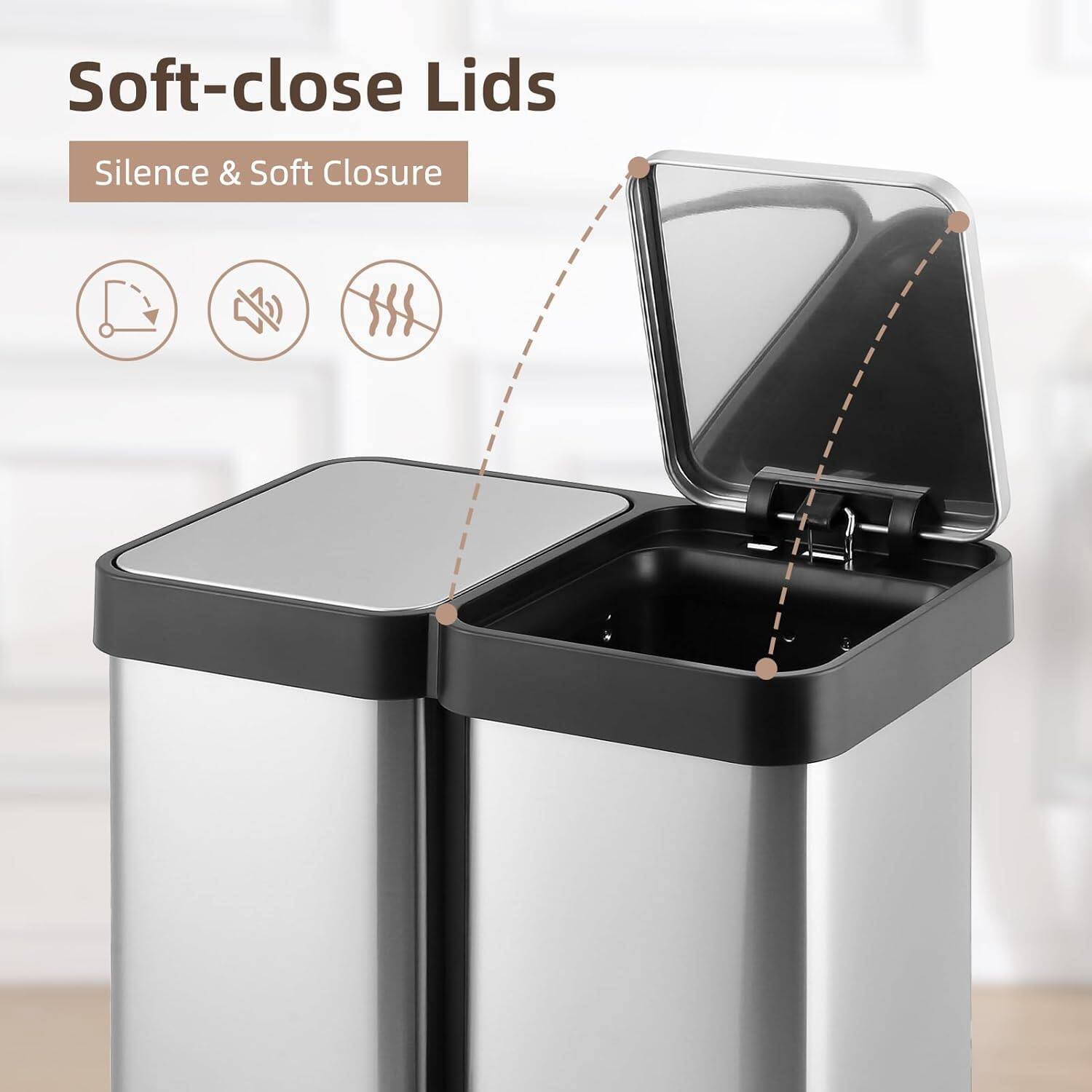 Soft-close Lids  
Silence & Soft Closure