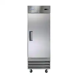 Magic Chef - E-Series 29 in. 23 cu. ft. Frost Free Defrost Single Door Upright Freezer - Stainless Steel