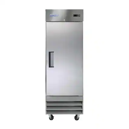 Front. Magic Chef - E-Series 29 in. 23 cu. ft. Frost Free Defrost Single Door Upright Freezer in Stainless Steel - Stainless Steel.