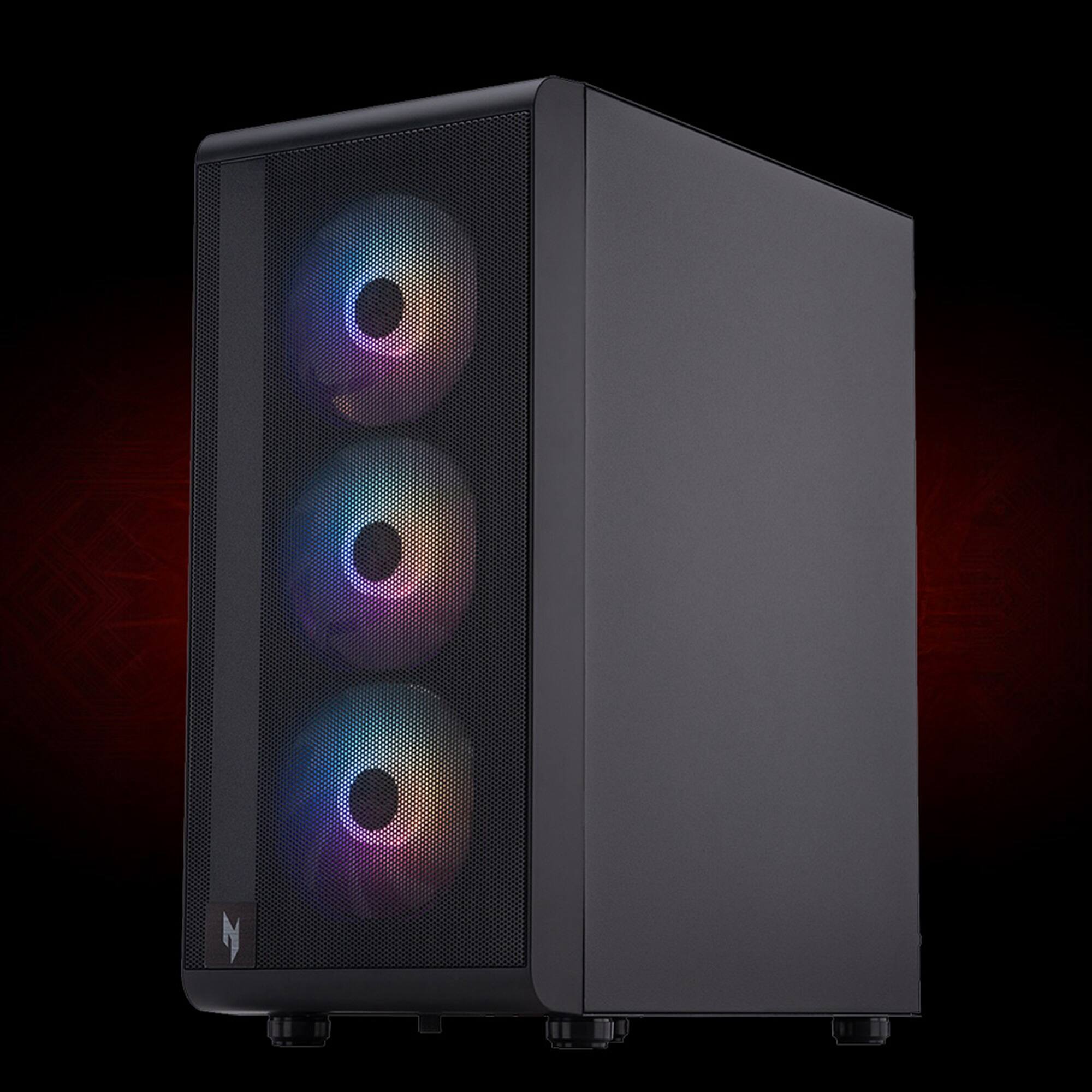 Alt View 4. Acer - Nitro 60 N60-651-UB24 Gaming Desktop - Intel Core Ultra 9 285 - 32GB DDR5 Memory - NVIDIA GeForce RTX 5080 - 2TB SSD - Black.