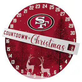 Pegasus - San Francisco 49ers Countdown to Christmas Wall Sign - Multicolor
