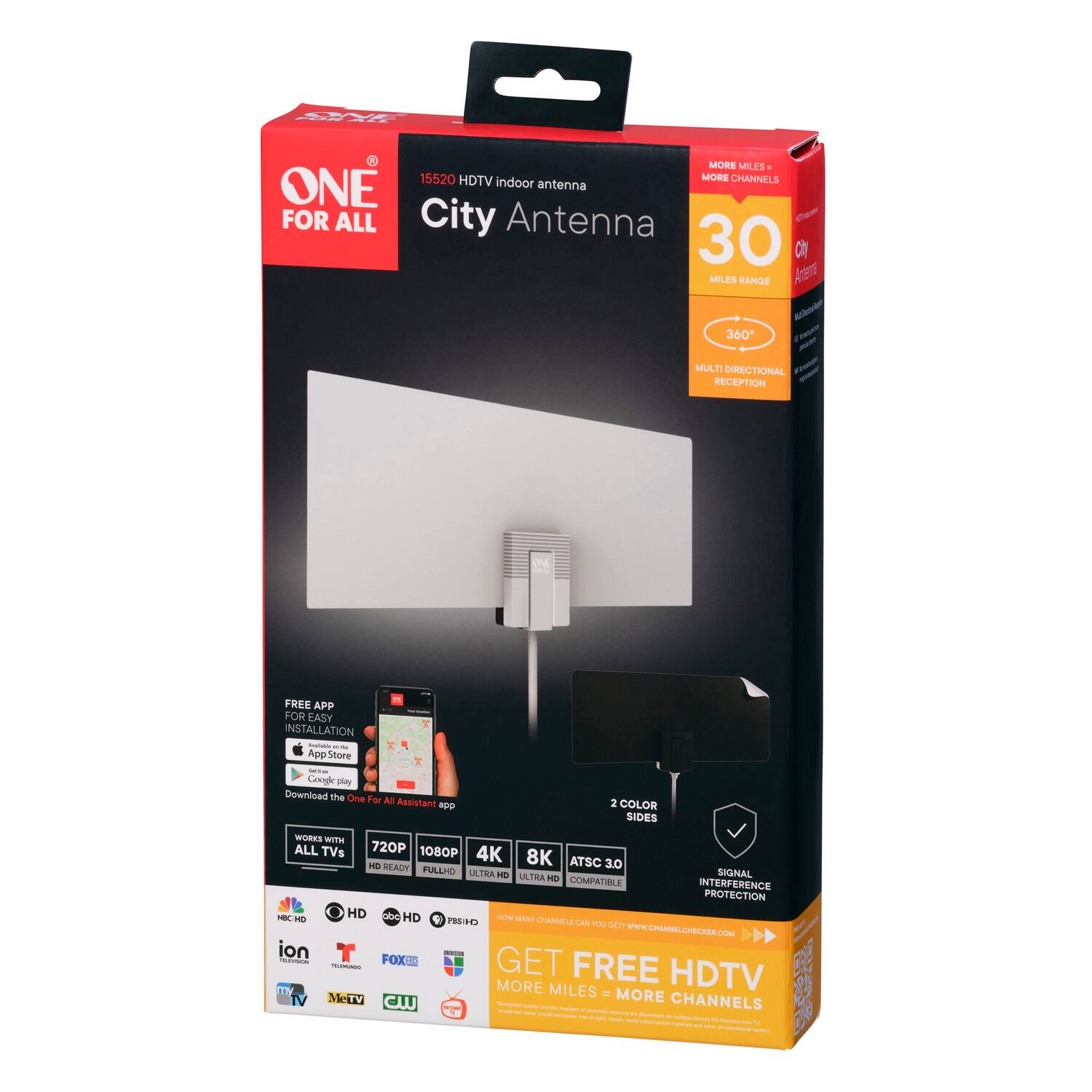 X MORE MILES - 15520 HDTV MORE CHANNELS ONE indoor antenna FOR ALL City Antenna Cam 30 C MILES RANGE Argne 360 - MULTI DIRECTIONAL RECEPTION FREE APP FOR EASY INSTALLATION - - - AppStore - - Coogle play Download the One For All Assistant A0D 2 COLOR SIDES WORKS WITH ALL TVs 720P 1080P 4K 8K ATSC 3.0 FULL HD ULTRA COMPATIBLE INTERFERENCE PROTECTION - HD PLW - 1 PROH rmman CHANNELS FOX: GET FREE HDTV MORE TV MeTV CW - CHANNELS - - - - - - - - - - - - - - - - - - - - - - - - - - - - - - - - - - - - - - - - - - - - - - - - - - - - - - - - - - - - - - - - - - - - - - - - - - - - - - - - - - - - - - - - - - - - - - - - - - - - - - - - - - - - - - - - -