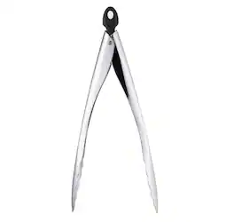 Cuisipro - 9.5 Inch Stainless Steel Locking Tempo Tongs - Silver