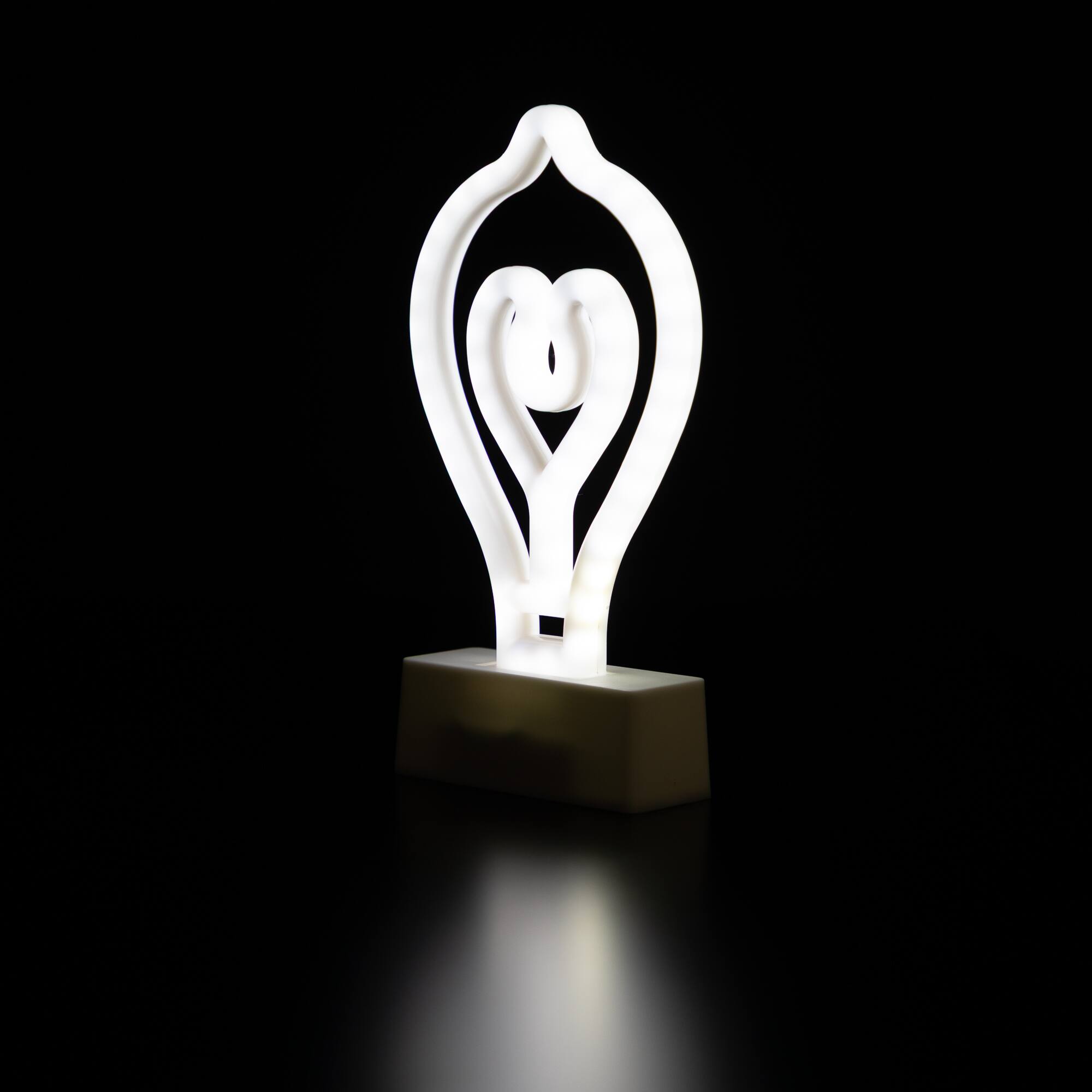 Alt View 4. Northlight - LED Bulb Neon Table Light - 8.5" - White.