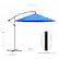 Alt View Zoom 12. Nature Spring - 10-Foot Offset Patio Umbrella with Easy Crank - Brilliant Blue.