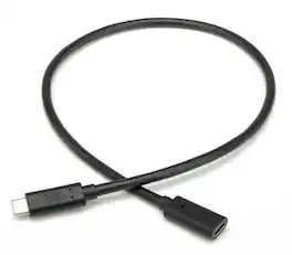 0.5M (20") OWC USB-C (USB 3.2 10GB/S) 100W PD Extension Cable (Males To Female) - Black