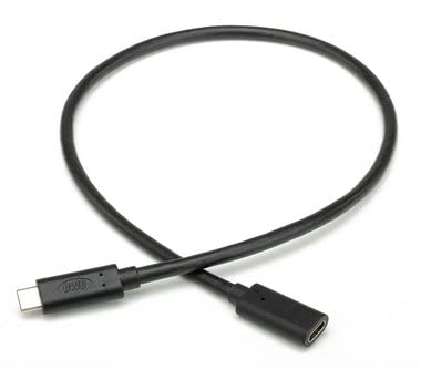Front. OWC - 0.5M (20") OWC USB-C (USB 3.2 10GB/S) 100W PD Extension Cable (Males To Female) - Black.