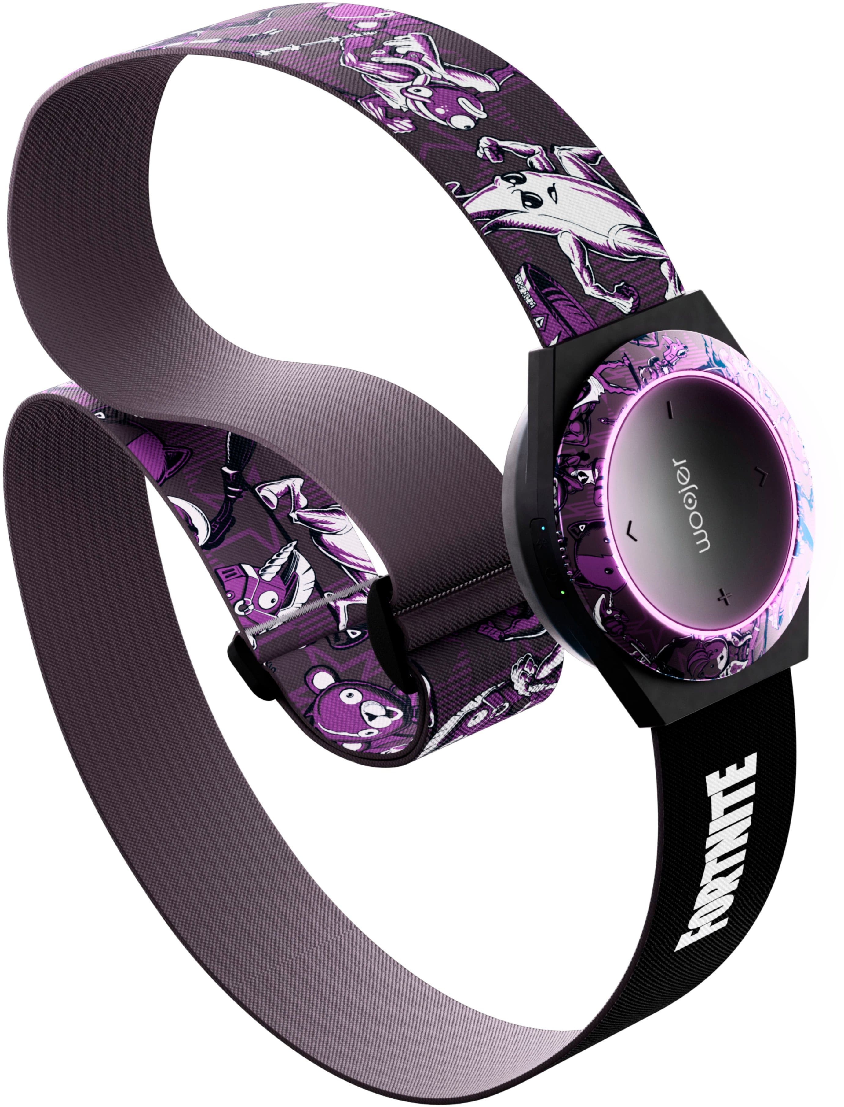 Woojer - Fortnite High-Fidelity Haptic Body Strap 3 - Throwback Edition - for Games, Music, Movies, VR, and Wellness - Purple - Front_Zoom