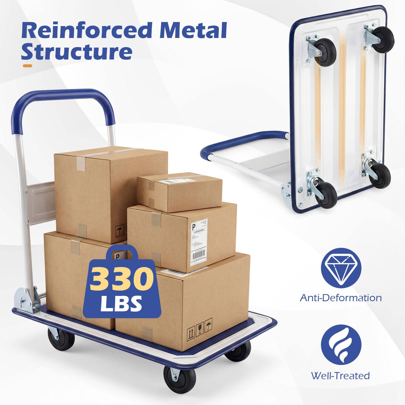 Reinforced Metal Structure  
330 LBS  
Anti-Deformation  
Well-Treated