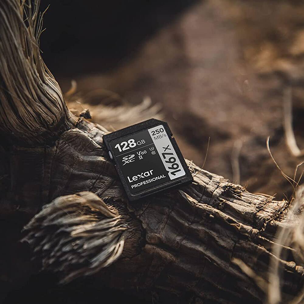 250 MB/s  
128 GB  
V60  
1667x  
Lexar  
PROFESSIONAL