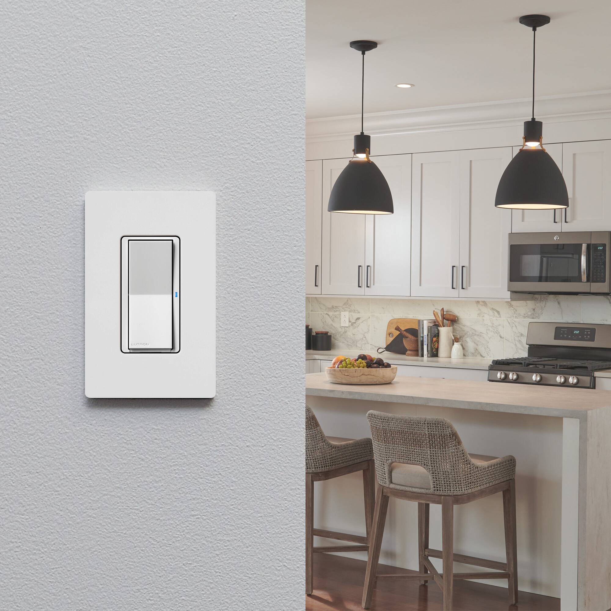 Alt View 18. Lutron - Diva 3-Way Smart Dimmer Switch Kit - White.