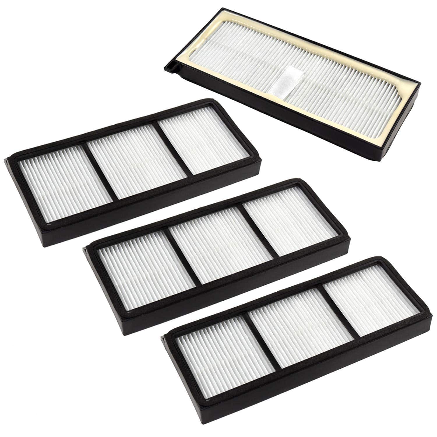 HQRP - 4-Pack Pre-Motor Filter Replacement for Shark ION Robot RVFFK700, fits RV700 RV720 RV750 RV750C RV755 Vacuums