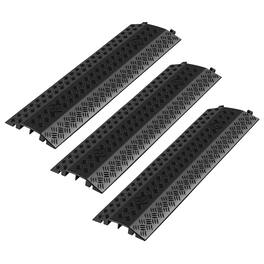 VEVOR - Drop Over Cable Cover, 17,500 lbs/Axle Load Capacity, Heavy Duty Cable Hose Protector Ramp, Floor Cord Cover - Black