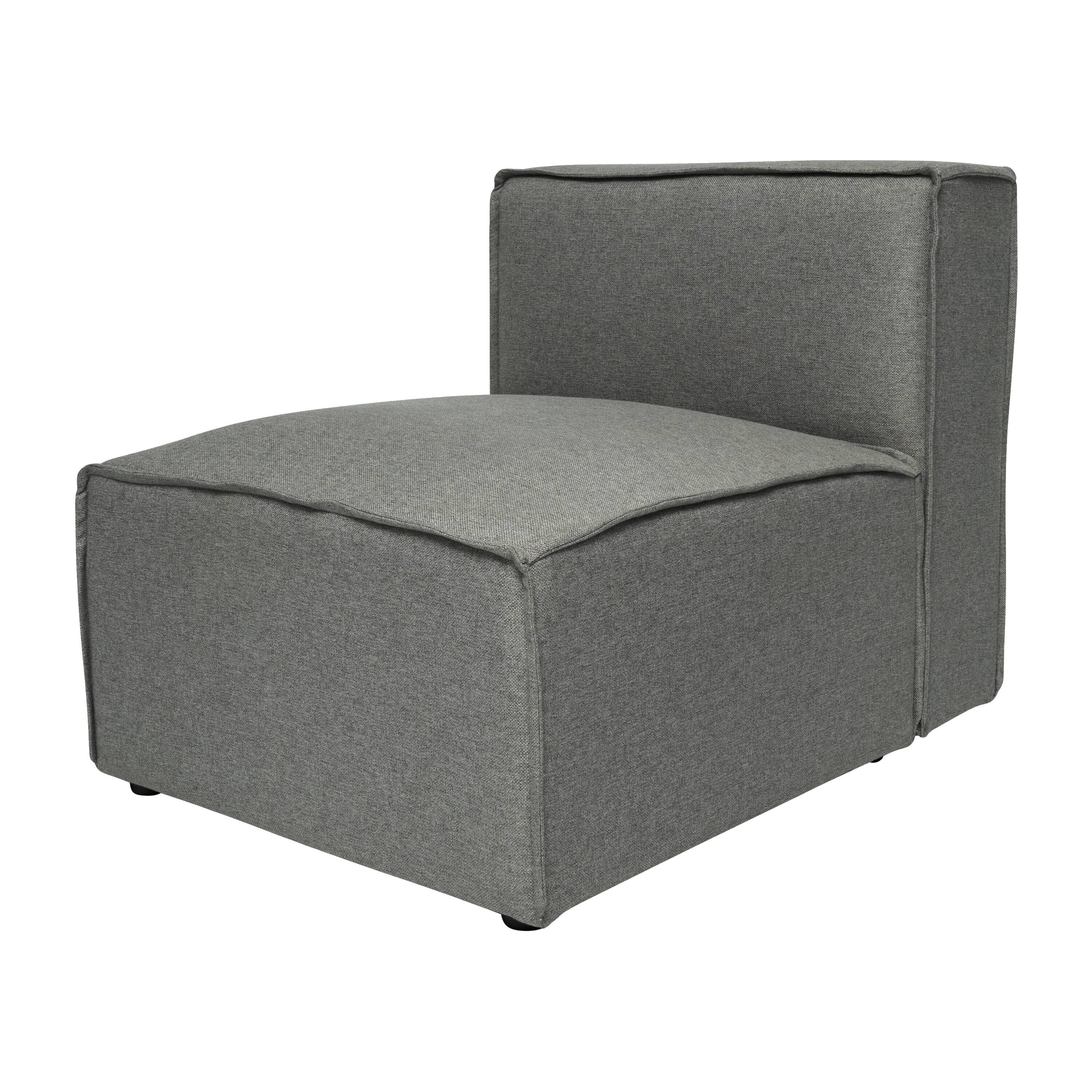 Alt View 1. Emma + Oliver - Farmount Modular Armless Middle Chair - Dark Gray.