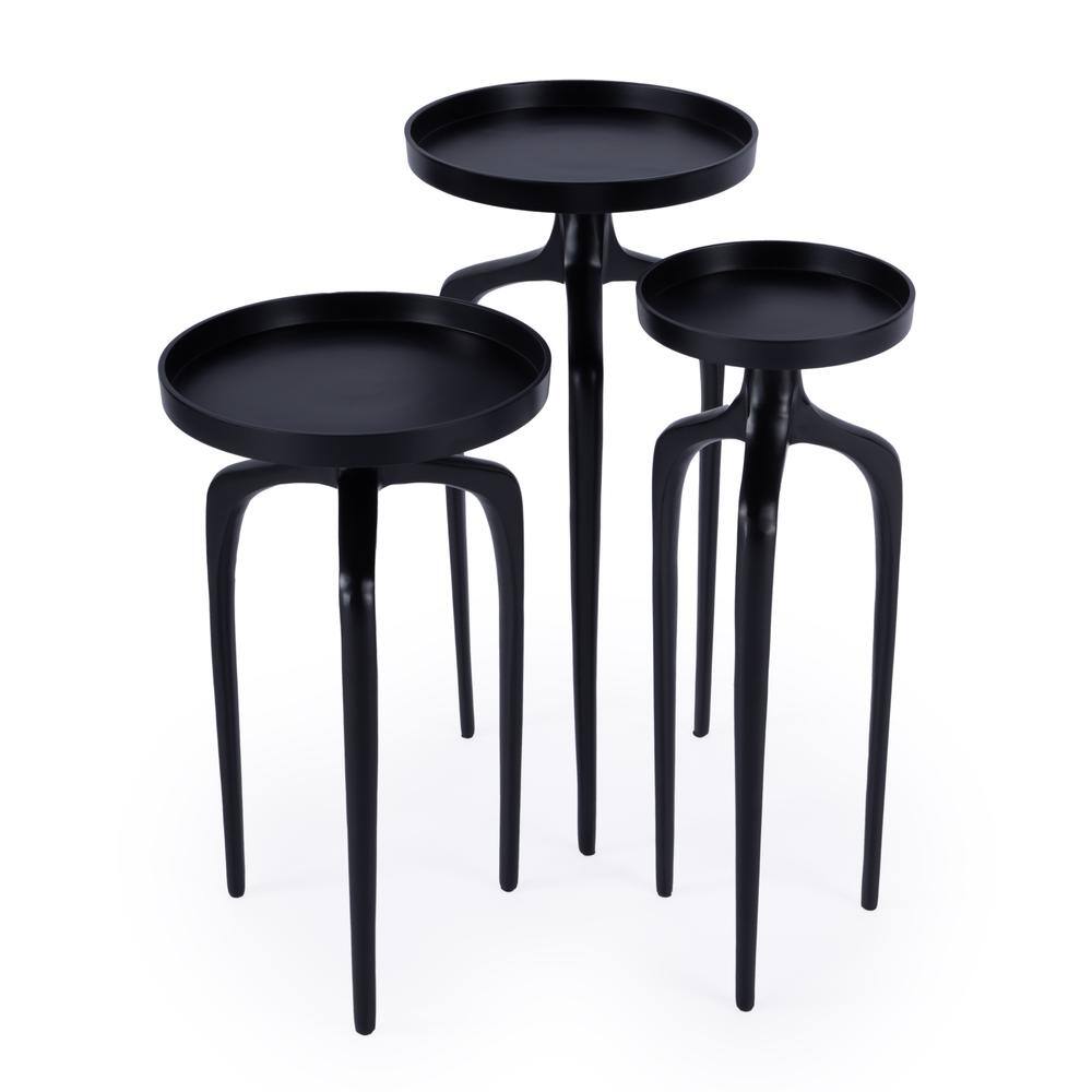 Alt View 1. Butler Specialty - Emilie Outdoor Scatter Table Set of 3 - Brown.
