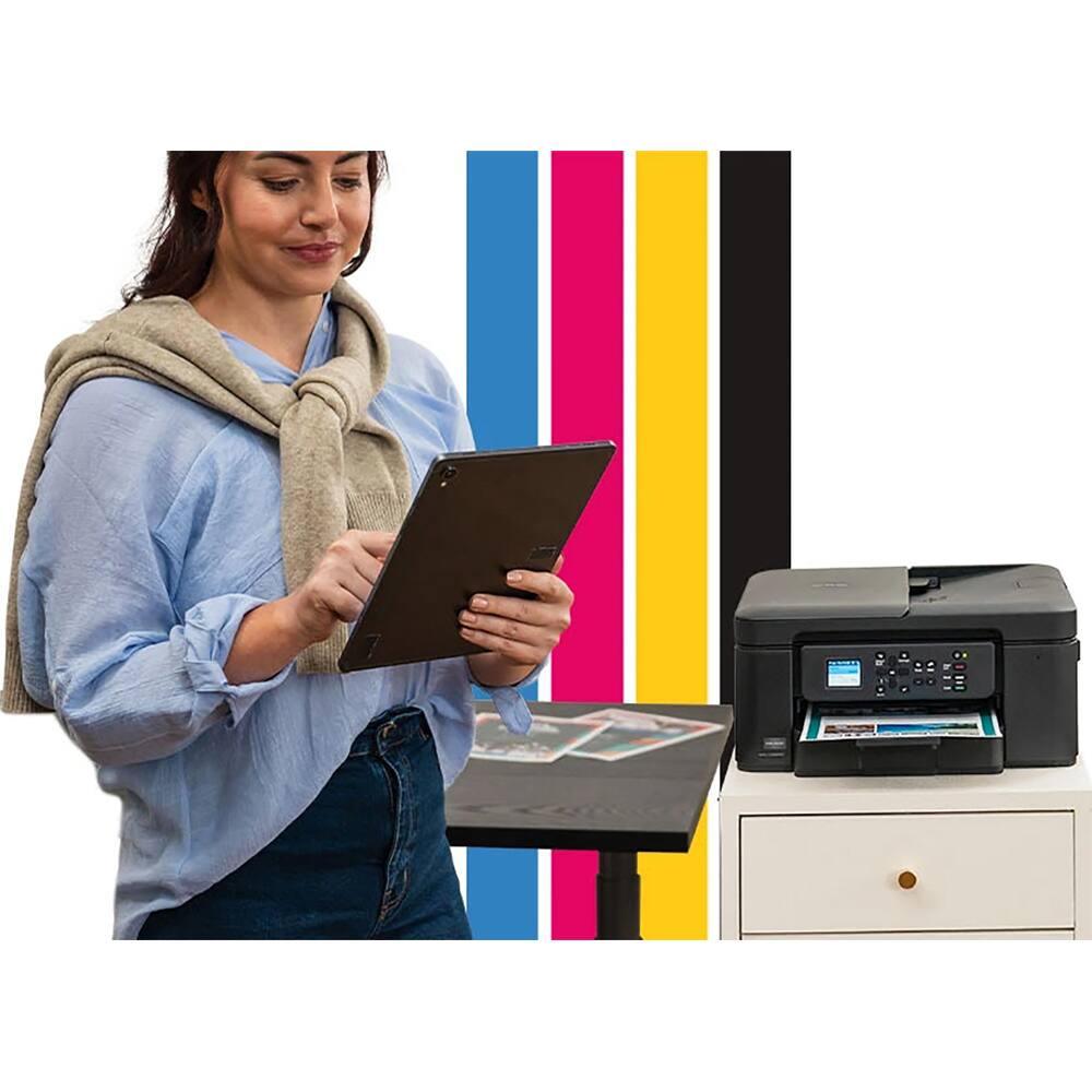 Alt View 4. Brother - Work Smart 1360 Wireless All-in-One Inkjet Printer w/ Auto Duplex MFC-J1360DW + 26-Month Extended Warranty Bundle.