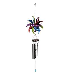 Things2Die4 - Metal Rainbow Wind Spinner Hanging Chimes Outdoor Decor Garden 46 Inches - Multicolored