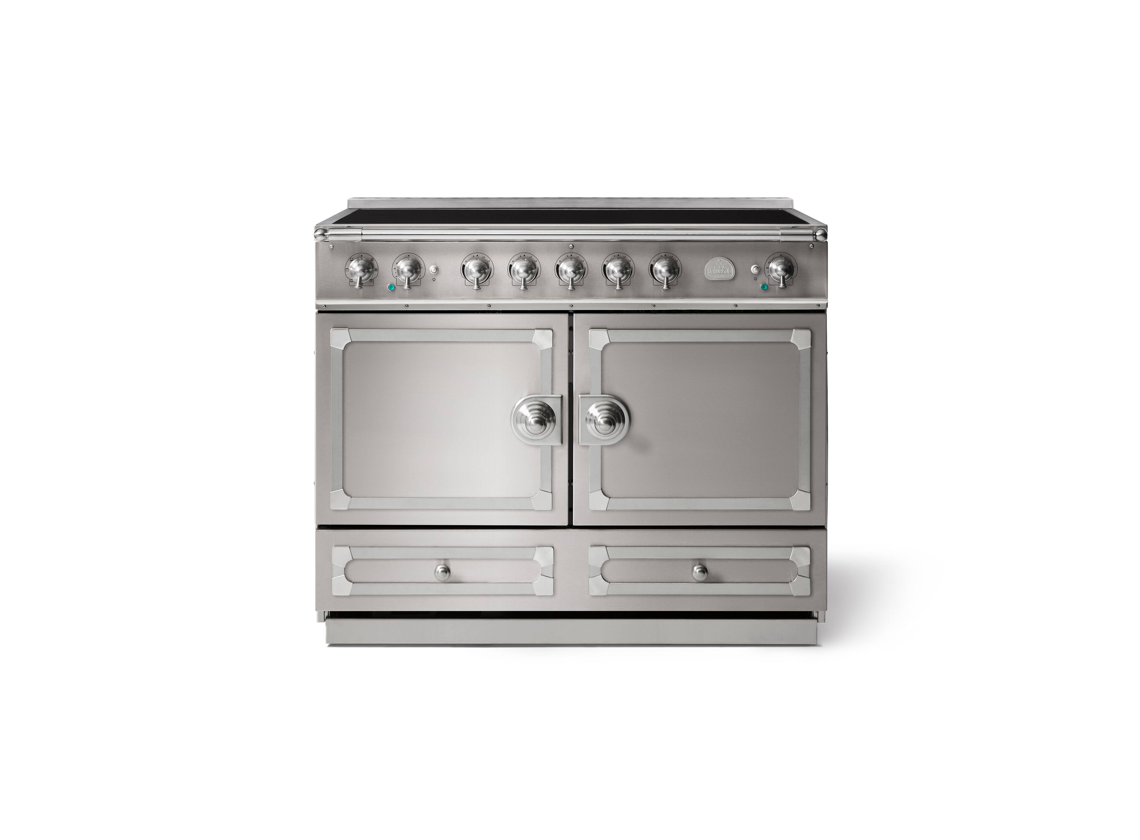 Front. La Cornue - 110 Induction Range Stainless Steel with Stainless Steel & Satin Chrome - Multi.