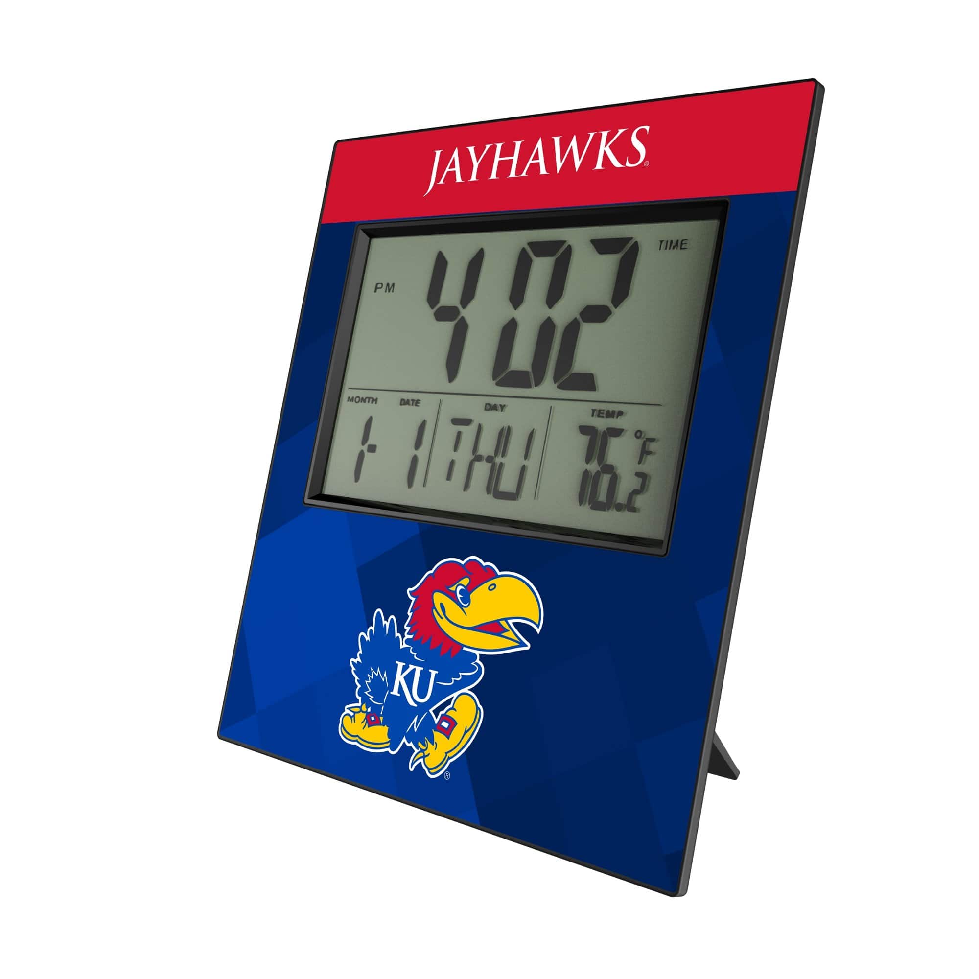 Keyscaper - Kansas Jayhawks Color Block Digital Desk Clock - Multicolor price history on PriceWatchPro