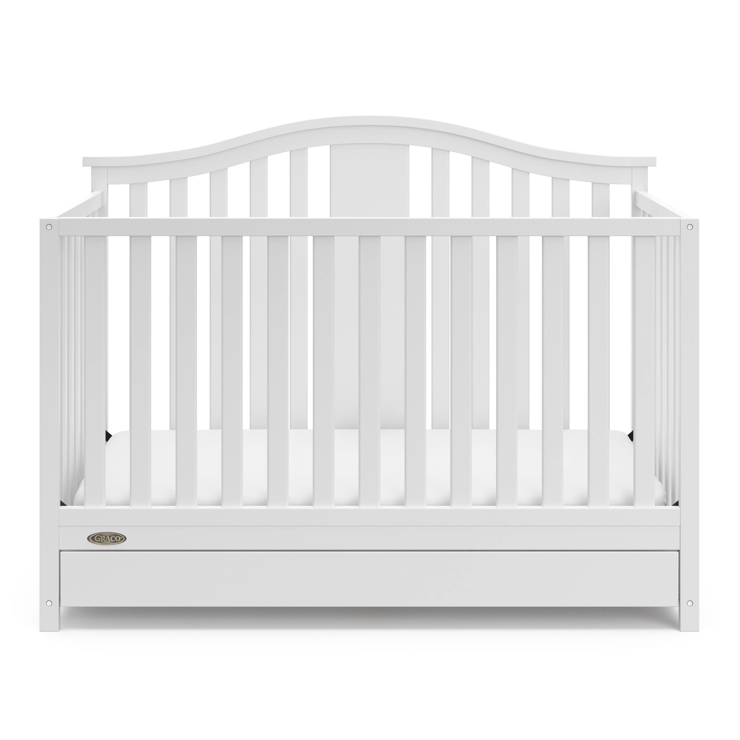 Alt View 13. Graco - Solano 5-in-1 Convertible Crib with Drawer - White.