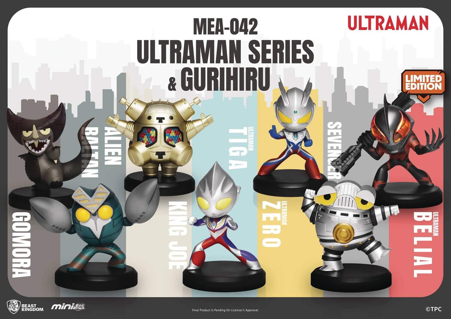 Gurihiru - Beast Kingdom - Ultraman Series & Gurihiru - Mini Egg Attack - 6Pc Set - COLLECTABLES - Multicolor