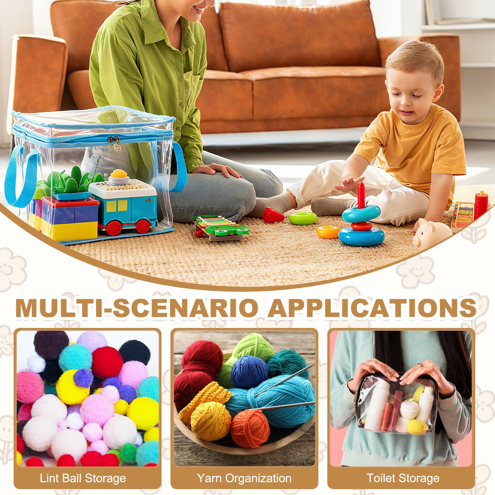 MULTI-SCENARIO APPLICATIONS

Lint Ball Storage

Yarn Organization

Toilet Storage