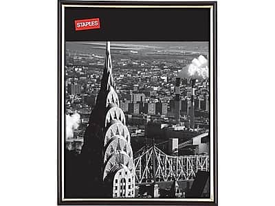 Staples - EZ Mount 8.5" x 11" Plastic Picture Frames, Black - Black with Gold