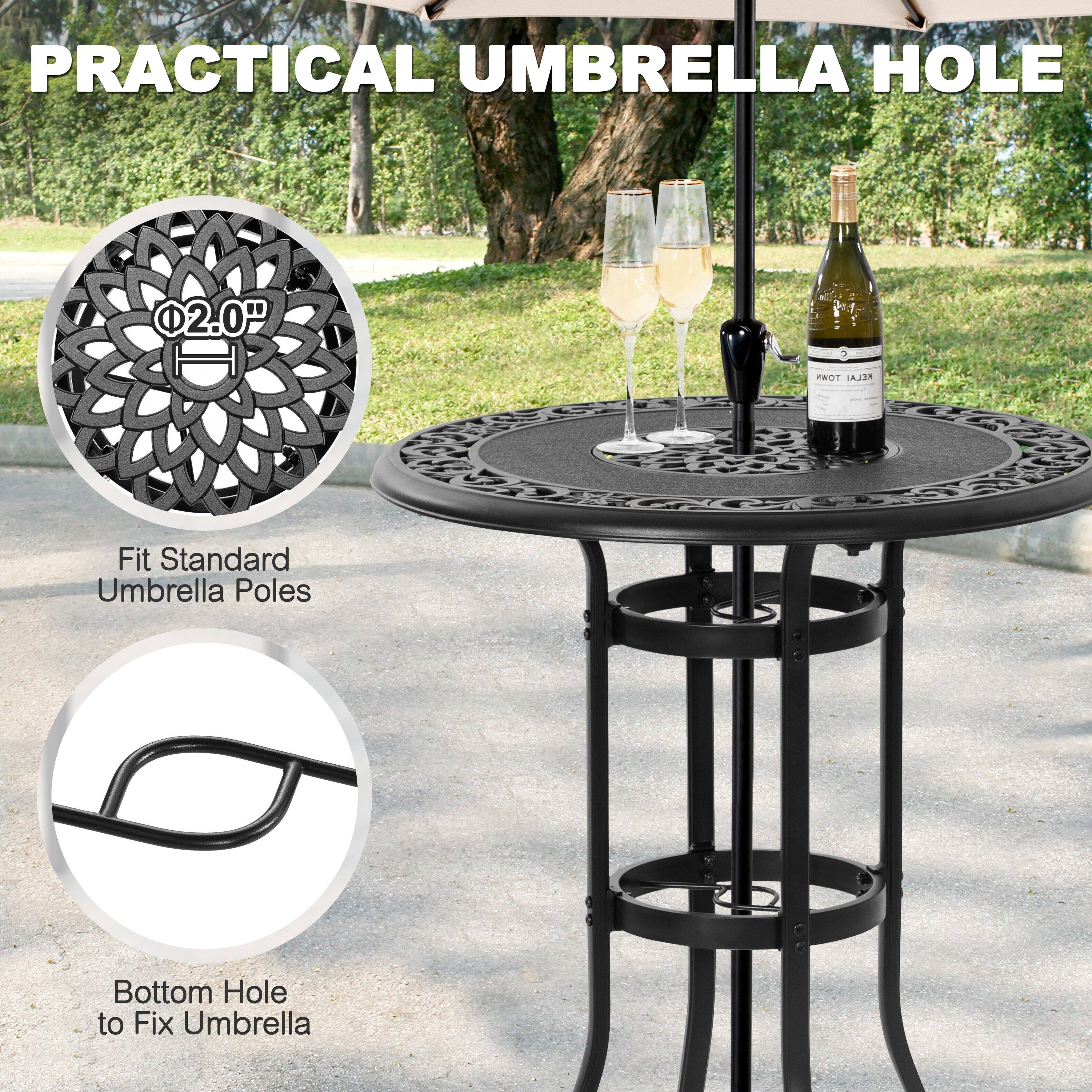 PRACTICAL UMBRELLA HOLE

2.00" Fit Standard Umbrella Poles

Bottom Hole to Fix Umbrella