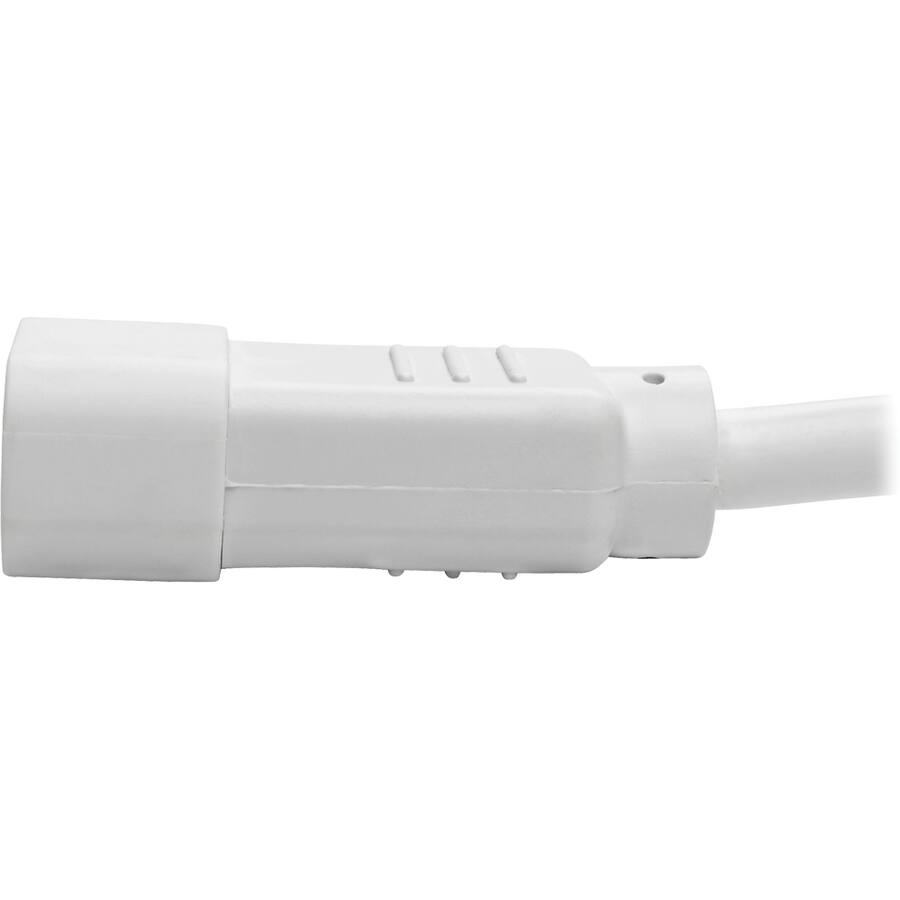 Alt View 1. Tripp Lite - Eaton Tripp Lite Series Heavy-Duty PDU Power Cord, C13 to C14 - 15A, 250V, 14 AWG, 3 ft. (0.91 m), White - For Computer - White.