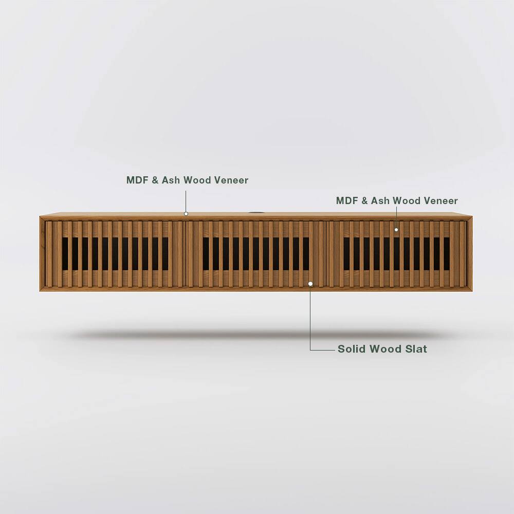 MDF & Ash Wood Veneer  
MDF & Ash Wood Veneer  
Solid Wood Slat