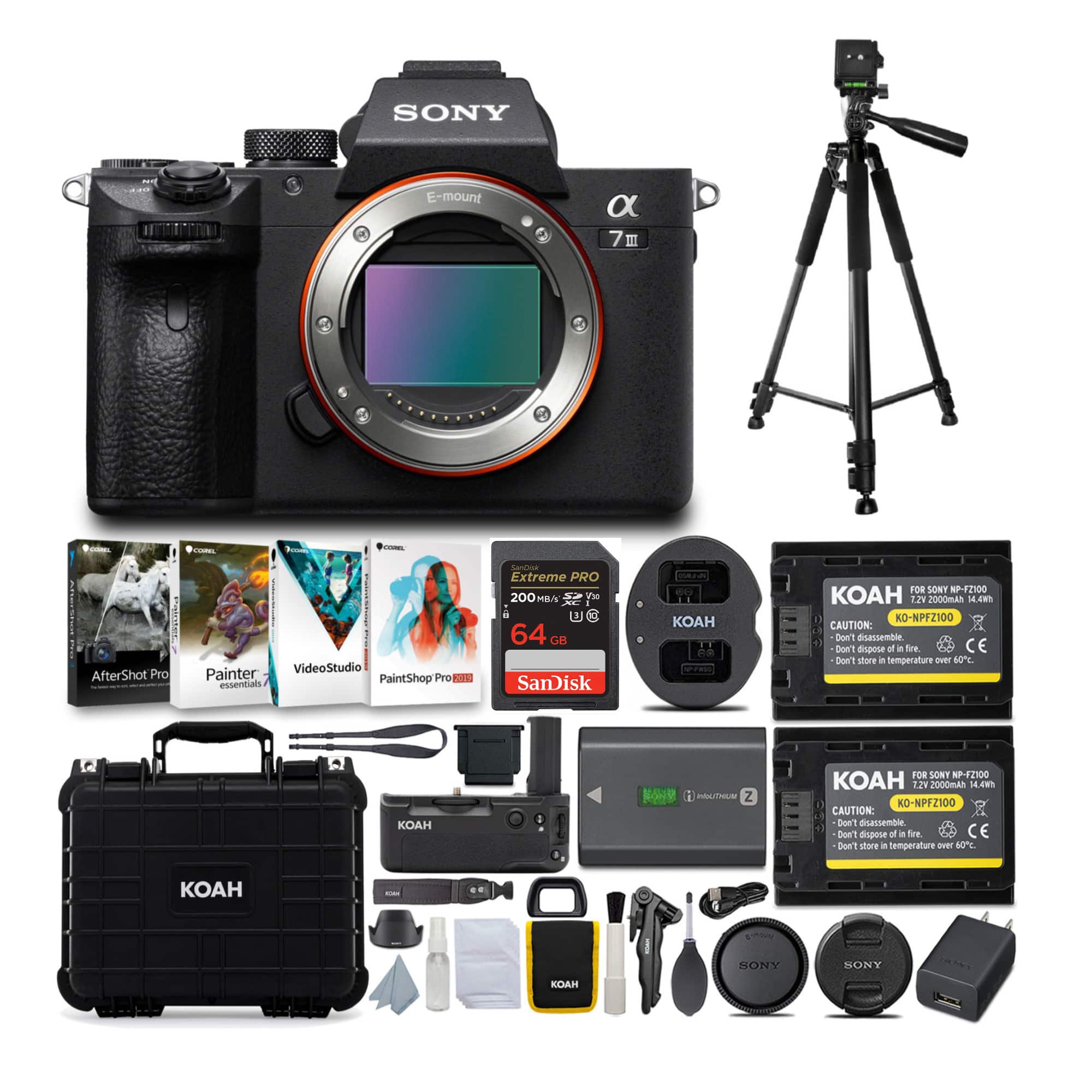 Sony - Alpha a7 III 24.2MP Mirrorless Camera (Body Only) and Accessory Bundle - Black