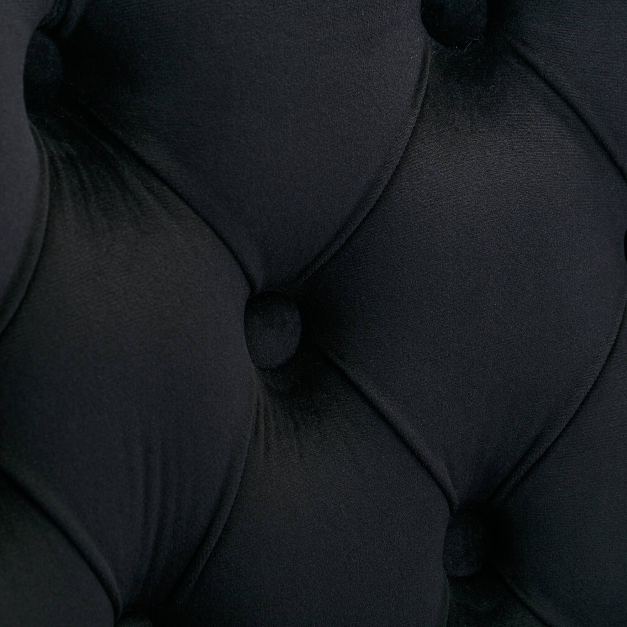 Alt View 7. GOODSILO - Luxury Swivel Velvet Barstools with Adjustable Height and Tufted Backrest for Home Kitchen and Pub - Black.