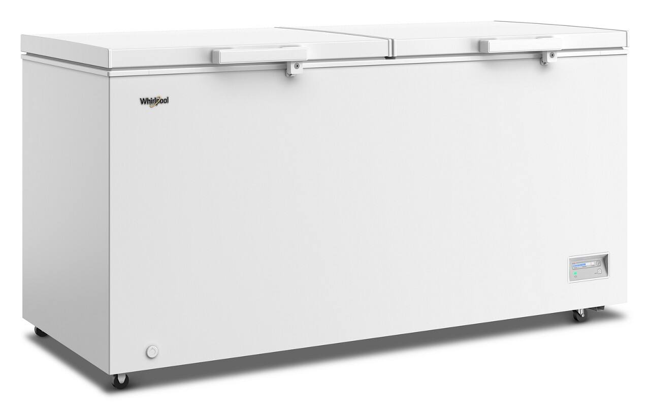 Left. Whirlpool - Whirlpool 19 cu. ft. Convertible Freezer-to-Fridge Chest Freezer with 4 Storage Baskets - White.
