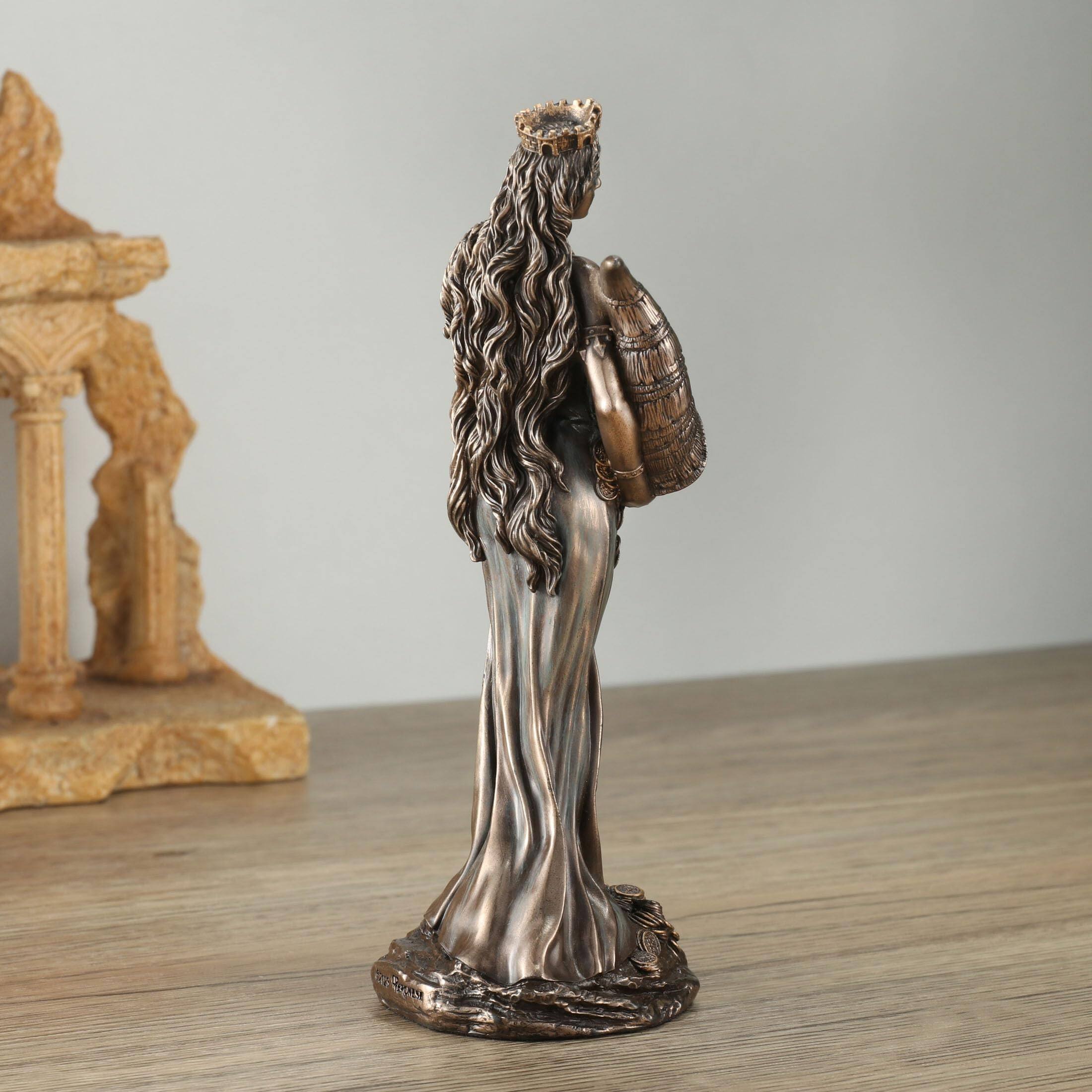 Alt View 4. Refined Abode Design - 6 1 Fortuna The Greek Goddess Of Fortune And Luck Sculpture Cold Cast Bronze Finish.