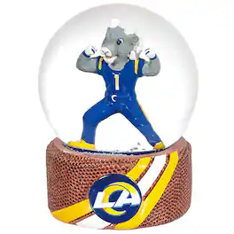 Evergreen Enterprises - Los Angeles Rams 100mm Mascot Glass Water Globe - Multicolor