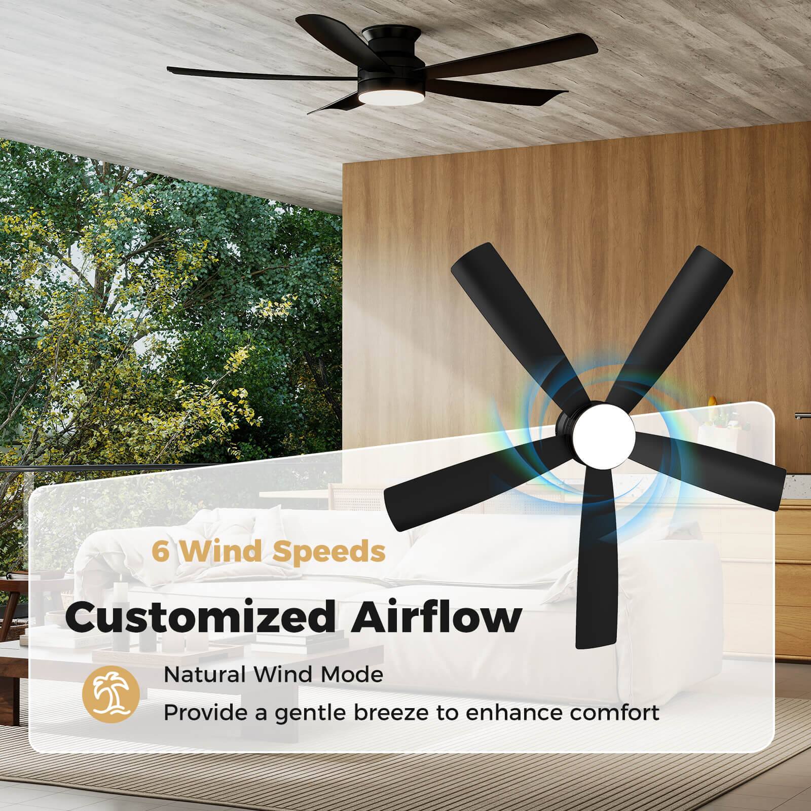 6 Wind Speeds  
Customized Airflow  
Natural Wind Mode  
Provide a gentle breeze to enhance comfort