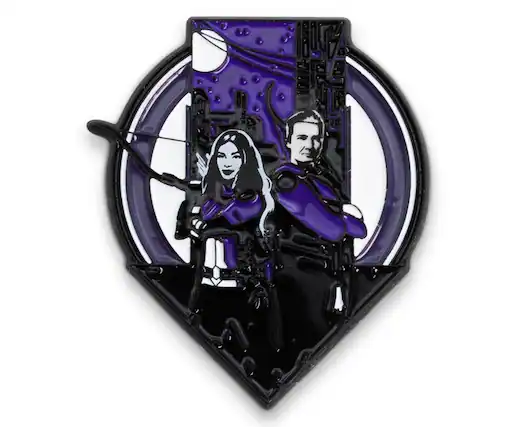 Front. Marvel - Marvel Studios Hawkeye Limited Edition Premiere Pin | Toynk Exclusive - Purple.