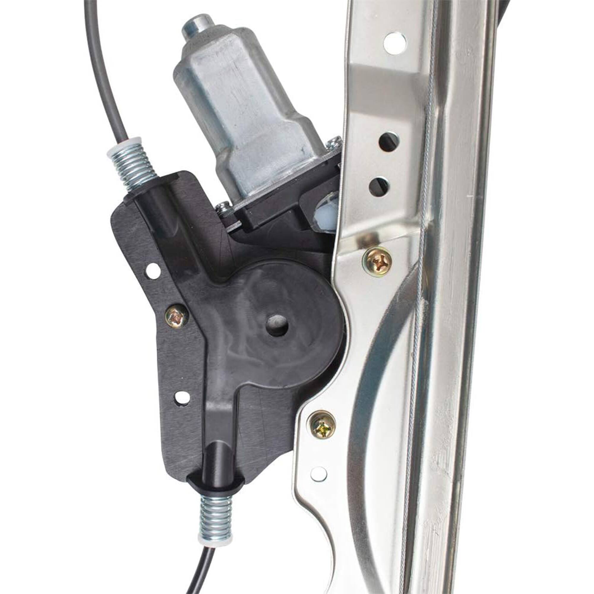 Alt View 4. Brock - Brock Replacement Passengers Front Power Window Lift Regulator with Motor, Left - Silver.