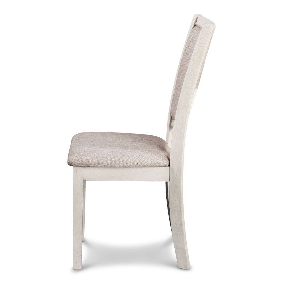 Alt View 2. New Classic Furniture - Amy Dining Chair (2/Ctn)-Bisque - White.