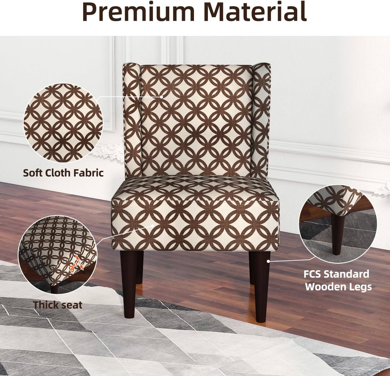 Premium Material: Soft Cloth Fabric Thick seat FCS Standard Wooden Legs