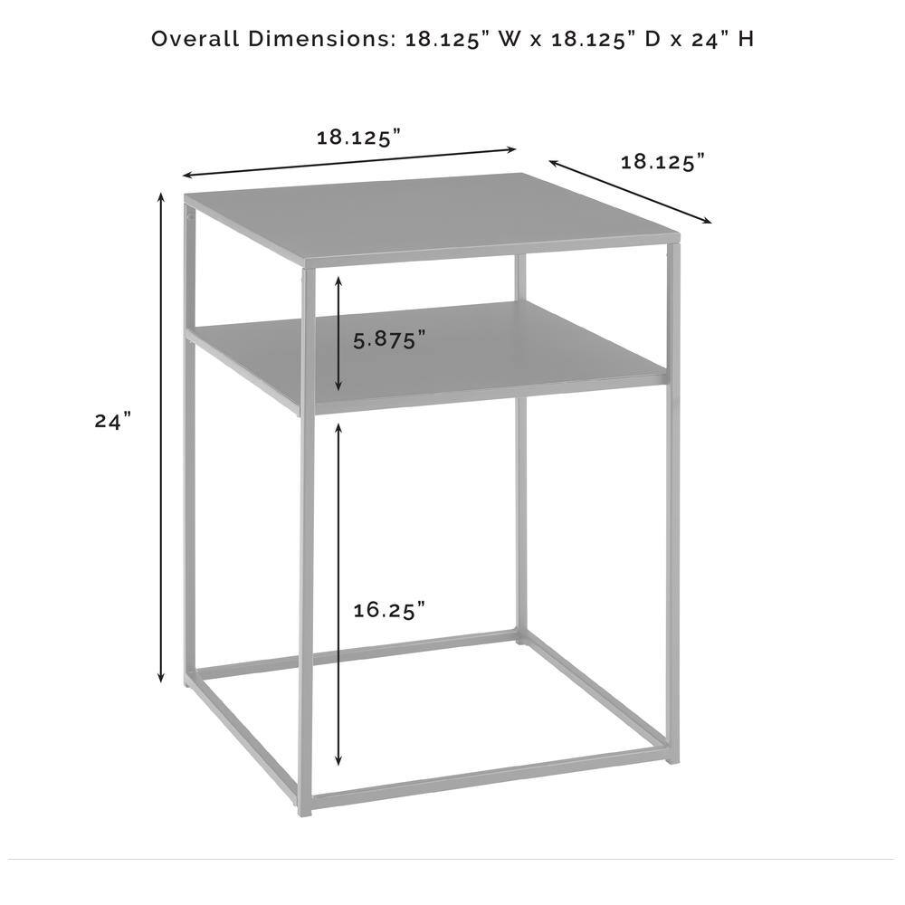 Overall Dimensions: 18.125" W x 18.125" D x 24" H  
18.125"  
18.125"  
5.875"  
24"  
16.25"