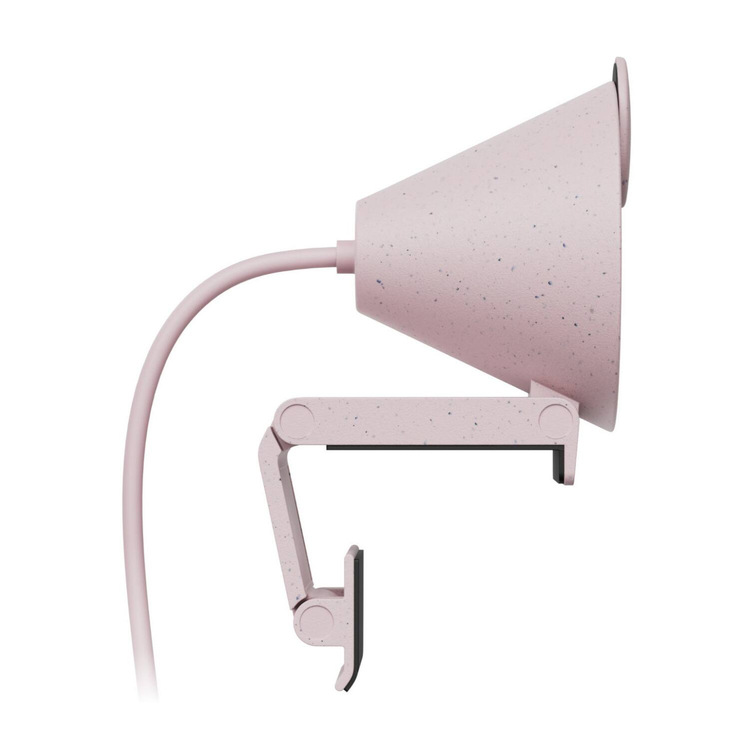 Left. Logitech - Logitech Brio 300 Rose Noise-Reducing Mic and 1080P Webcam with Shutter - Pink.