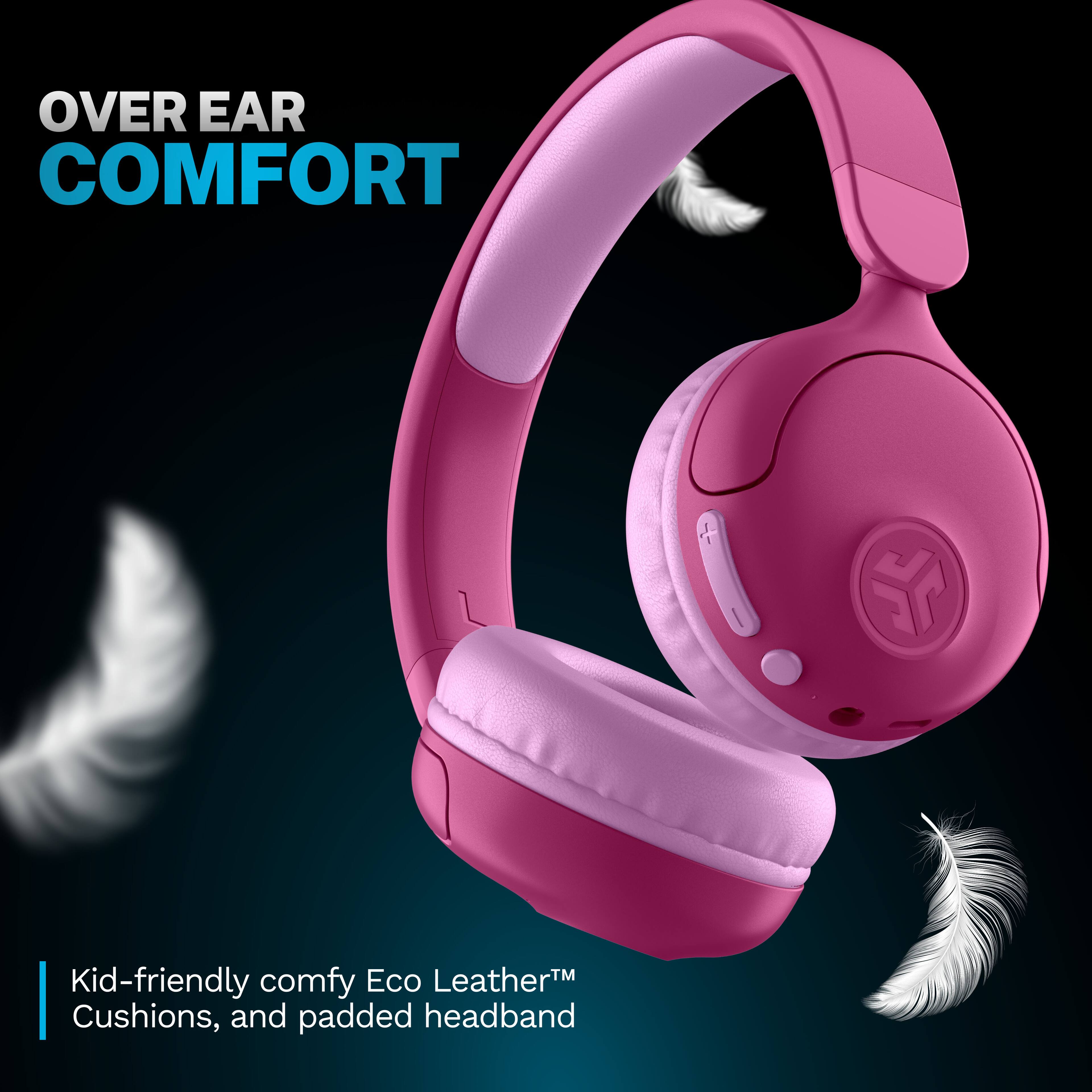 OVER EAR COMFORT

Kid-friendly comfy Eco Leather™ Cushions, and padded headband