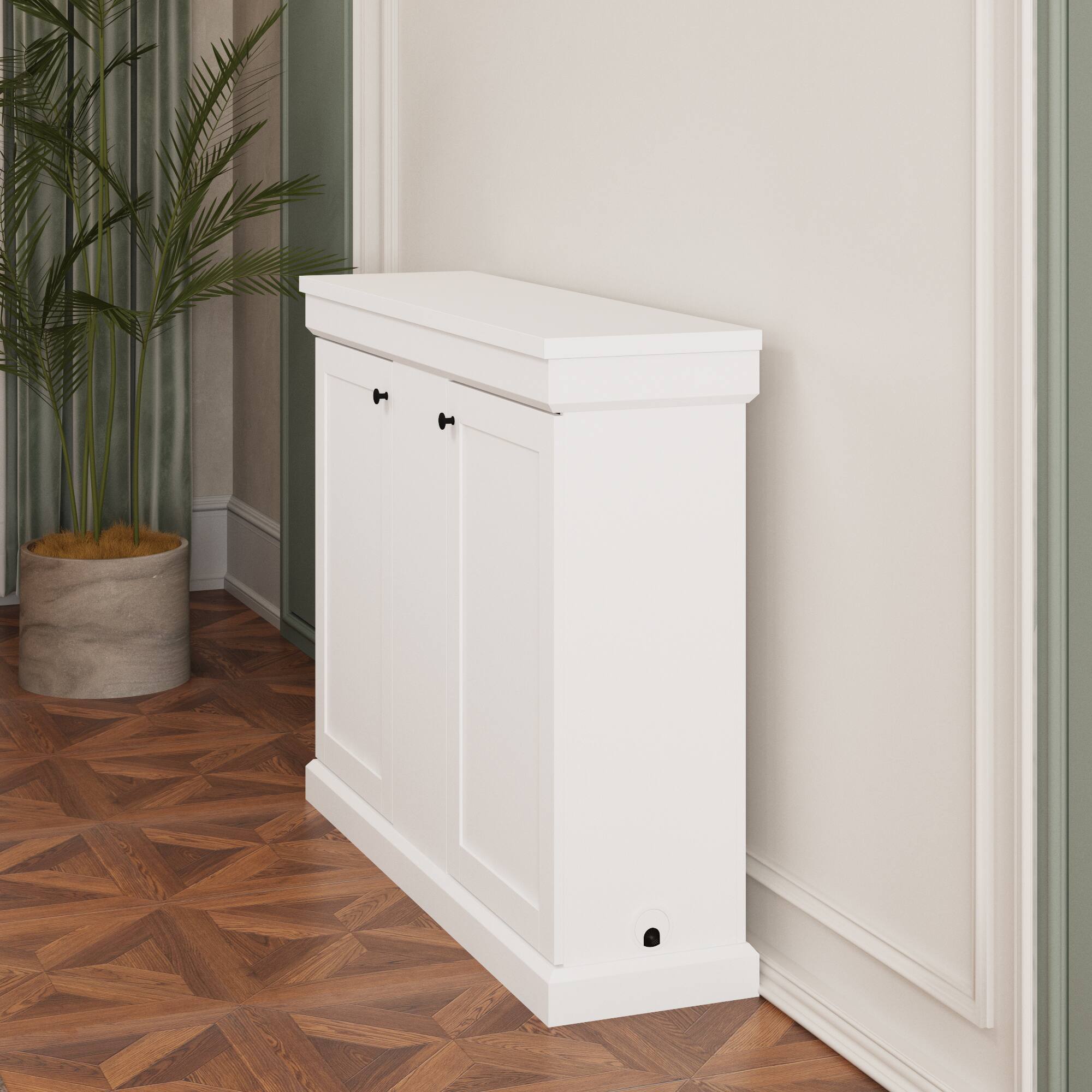 Alt View 1. Famapy - Smart Lift TV Console for Up to 50 Inch TV, Remote Control Media Cabinet with Hidden Storage Entertainment Center - White.