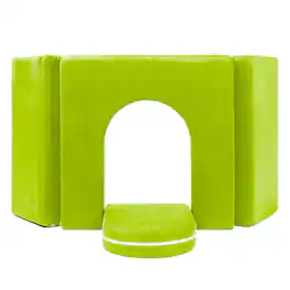 Jaxx - Zipline Playscape Castle Gate - Playtime Furniture for Imaginative Kids - Lime