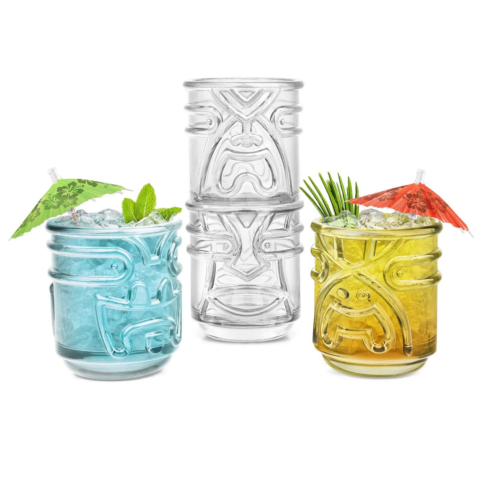 Final Touch - Tiki Tumbler Glasses, Set of 4 - Clear price history on PriceWatchPro