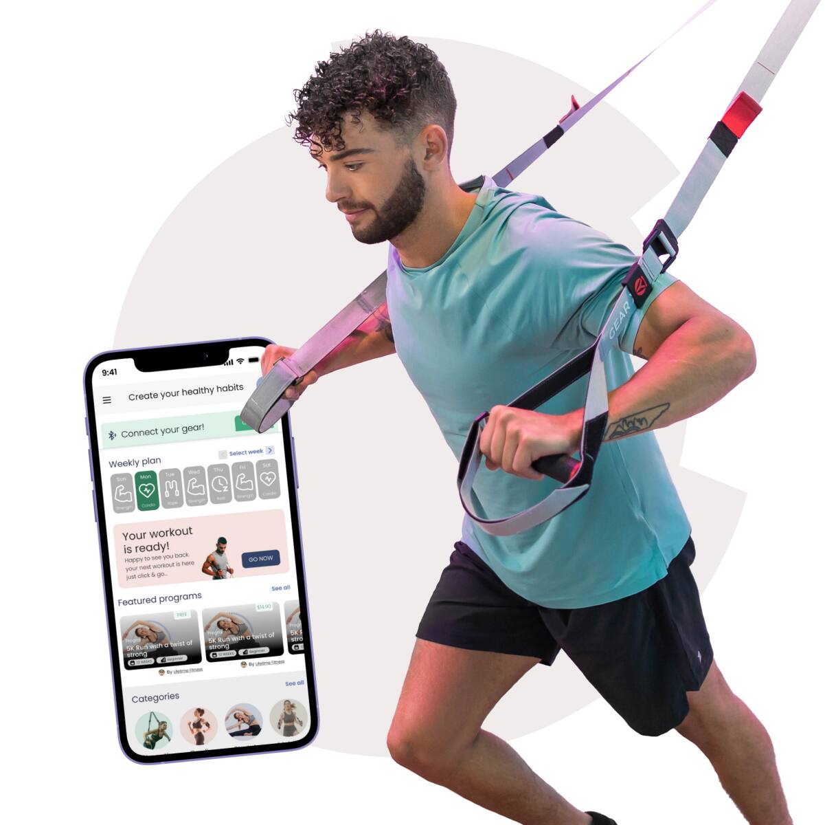 Create your healthy habits

Connect your gear!

Weekly plan

Your workout is ready!

Featured programs

Categories