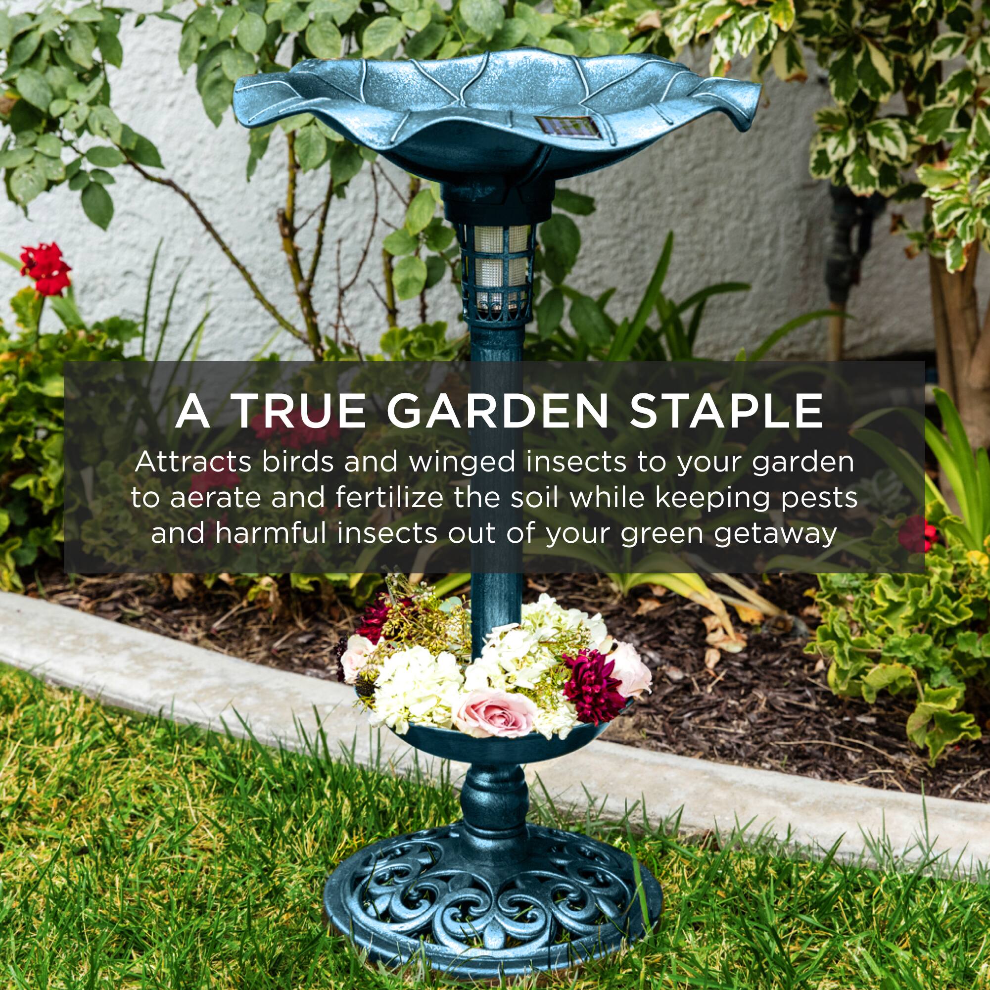 A TRUE GARDEN STAPLE

Attracts birds and winged insects to your garden to aerate and fertilize the soil while keeping pests and harmful insects out of your green getaway