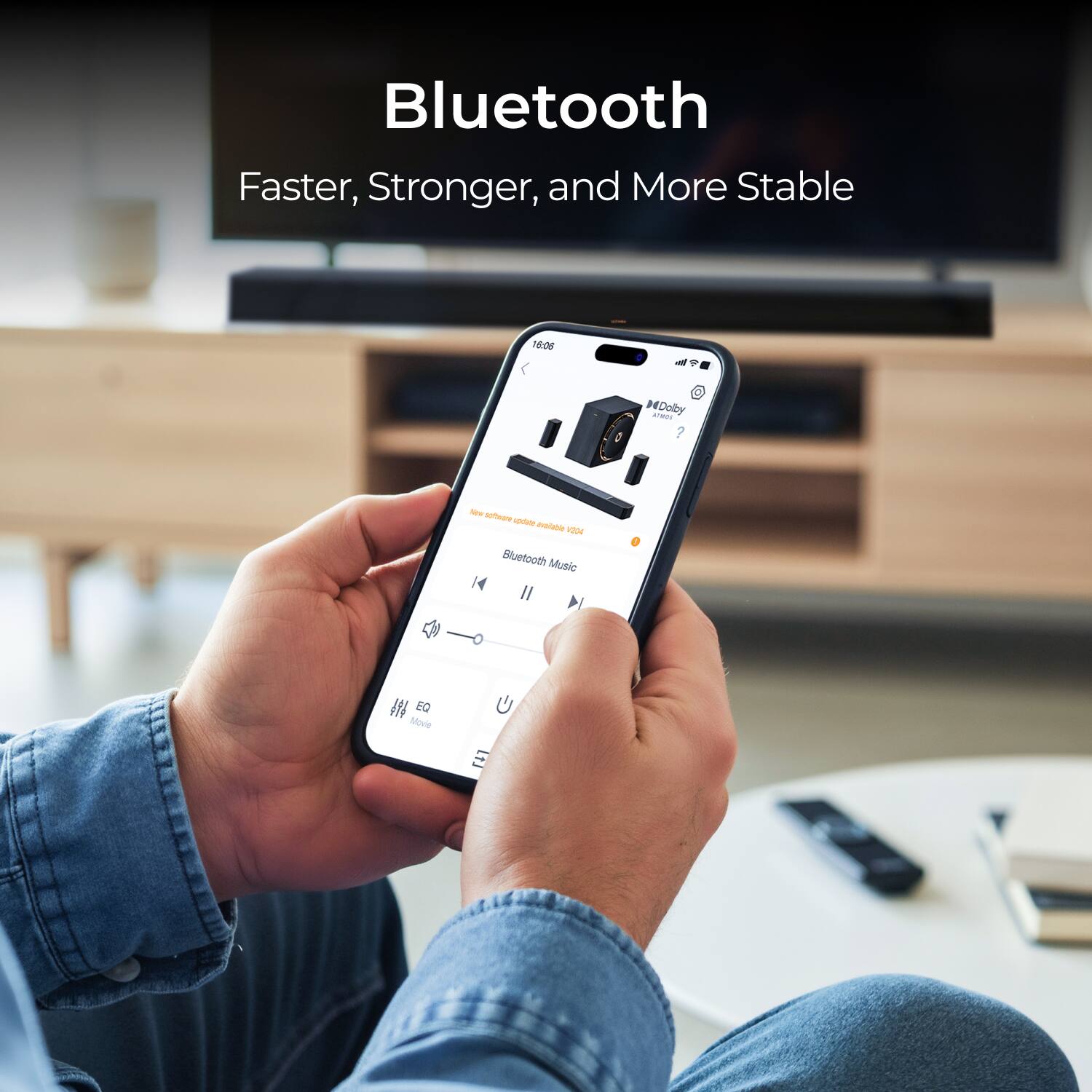 Bluetooth  
Faster, Stronger, and More Stable  

16:08 - MDoby Arm?  
Now supported:  
VOOA Bluetooth Music  
14 IN E Service